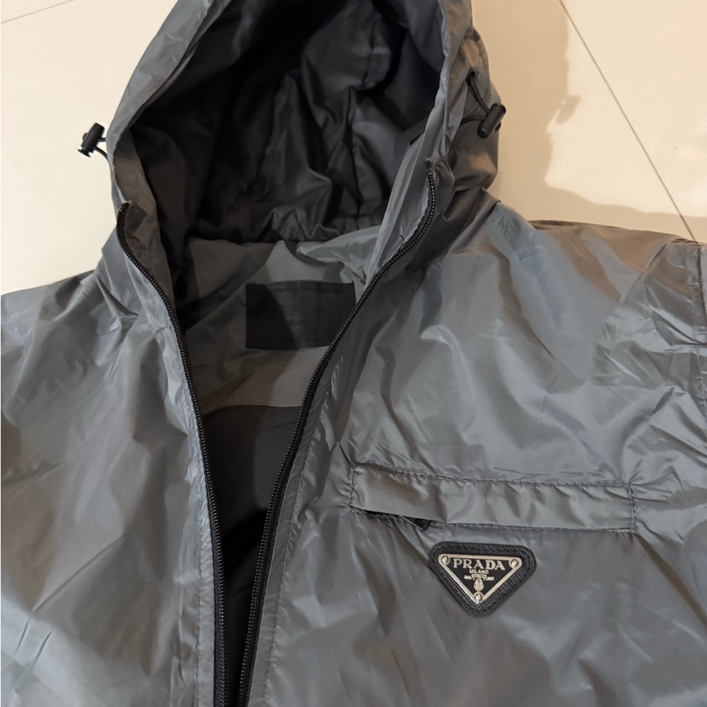 Prada jacket Men's Gray Hooded large slim or medium big - Picture 3 of 13